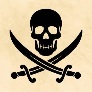 pirate skull and crossbones svg clipart design image