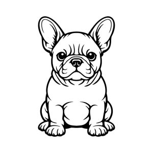 cute french bulldog puppy clipart thumb svg clipart design image