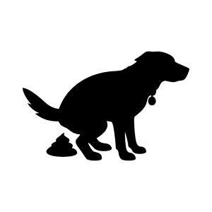 funny dog pooping silhouette clipart thumb svg clipart design image