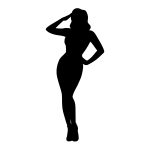 vintage pinup girl salute clipart thumb svg clipart design image